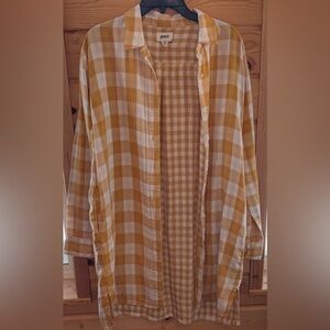 Pact Women’s  Mustard Checkered Shirt XS/S